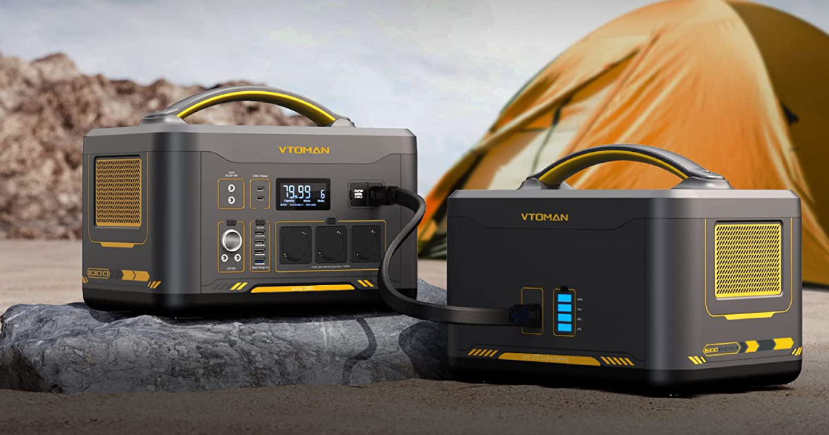 Tragbarer VTOMAN Jump 1000 mit LiFePO4-Akku zu einem günstigen Preis: Schnellstartfunktion und verschiedene Anschlussmöglichkeiten für nur 899 € auf Amazon