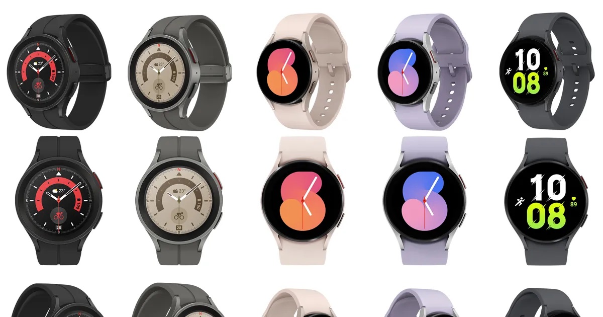 Неанонсированные смарт-часы Samsung Galaxy Watch 5 и Watch 5 Pro показали на новых рендерах