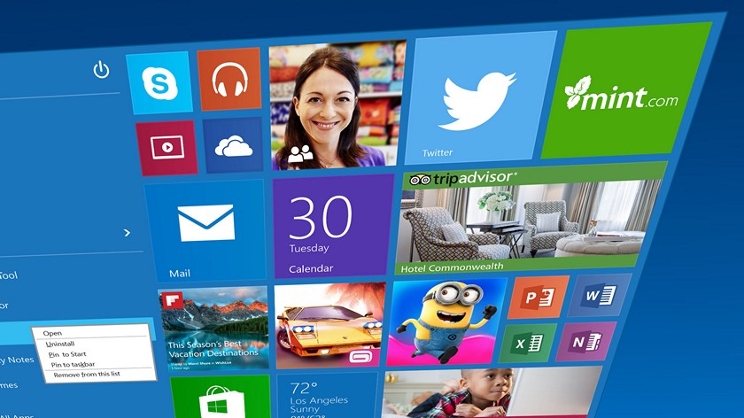 В Windows 10 появятся интерактивные плитки