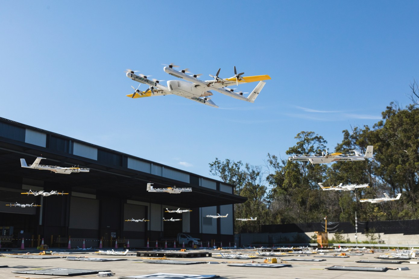 Walmart lanserer Wing-dronelevering i to supermarkeder i Texas, USA