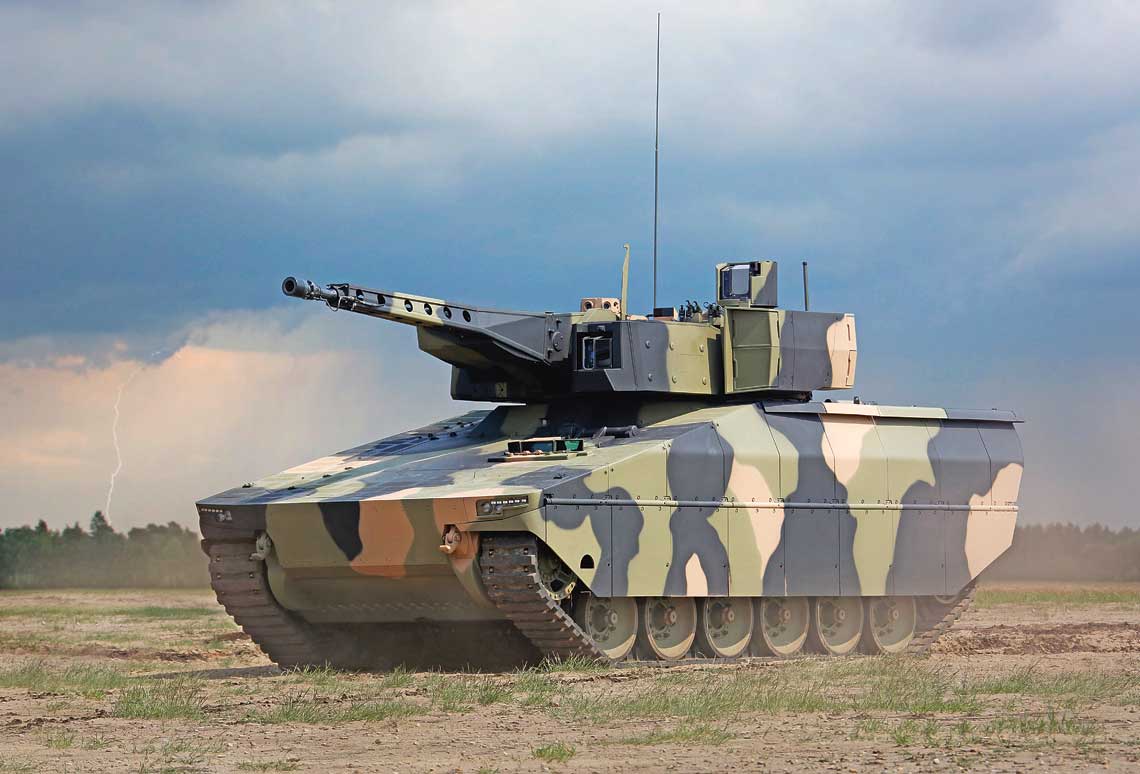 Rheinmetall presenta la nueva generación del vehículo de combate de infantería Lynx OMFV que puede ser equipado con drones