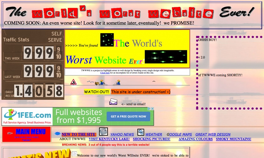 Дизайнеры создали самый раздражающий сайт во всём интернете