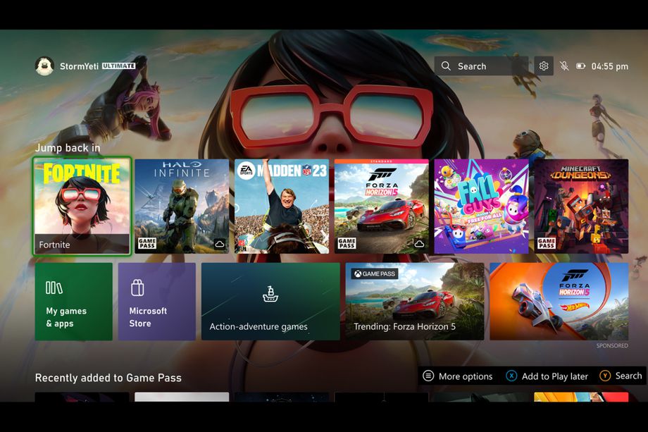 Microsoft a commencé à tester une nouvelle interface utilisateur pour la Xbox - elle apparaîtra en 2023