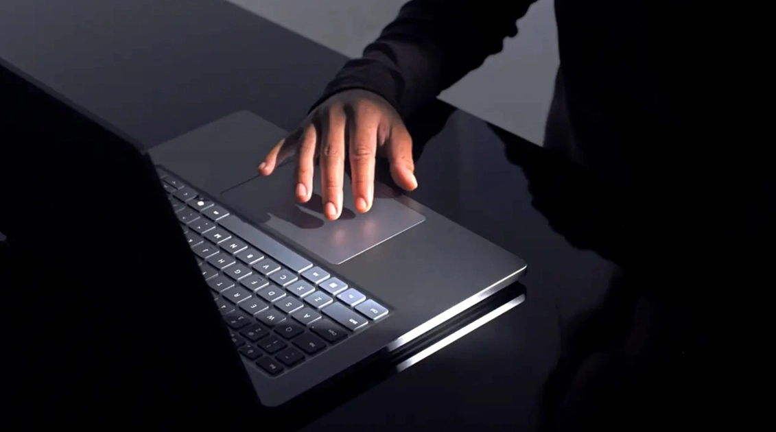 The Surface Laptop Ultra prototype running on Nvidia's RTX Spark ARM platform, found in Redmond before its official launch.