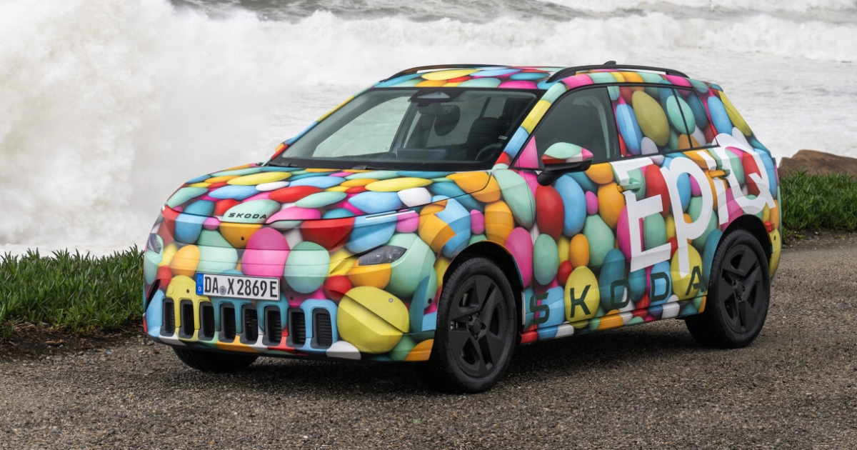 Spy shots of Škoda Epiq: new in camouflage