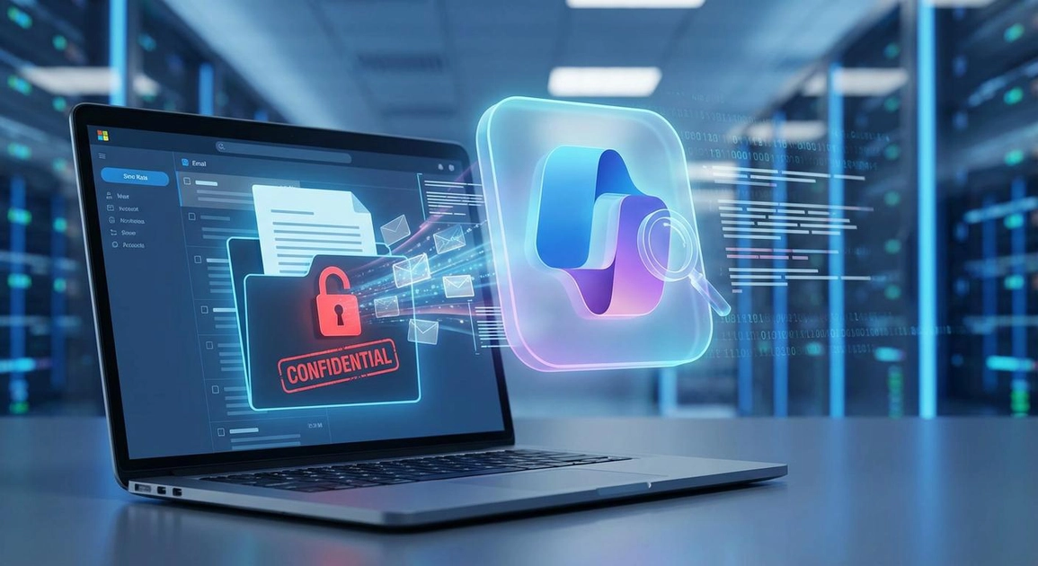 Ілюстрація роботи штучного інтелекту Microsoft Copilot у корпоративному середовищі