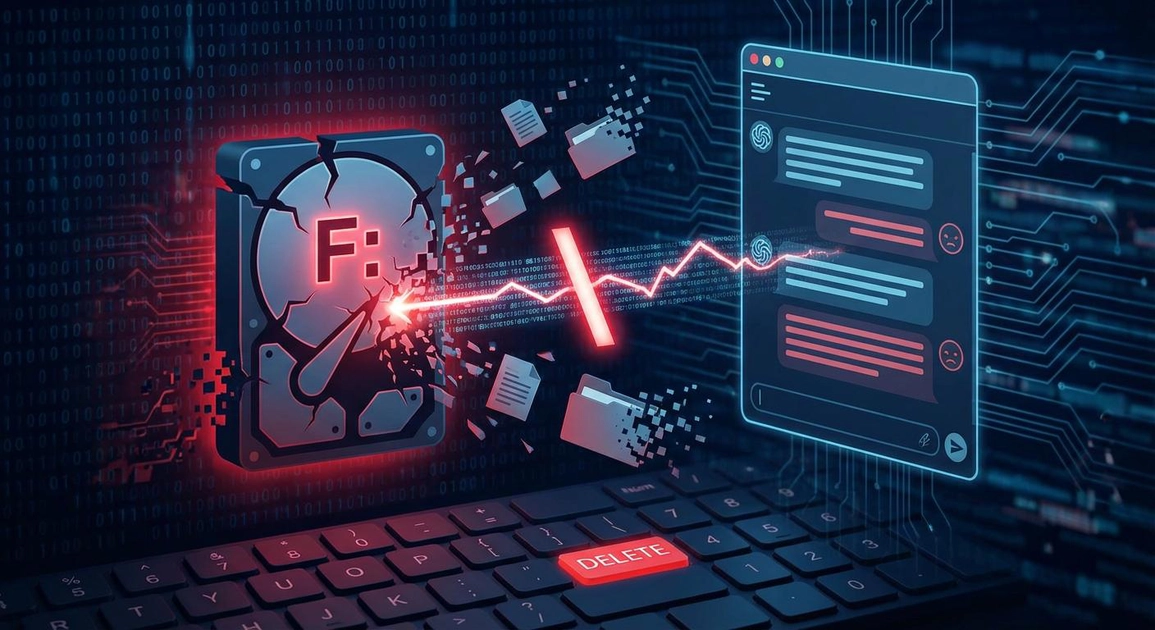 Скриншот помилкового коду ChatGPT який видалив дані