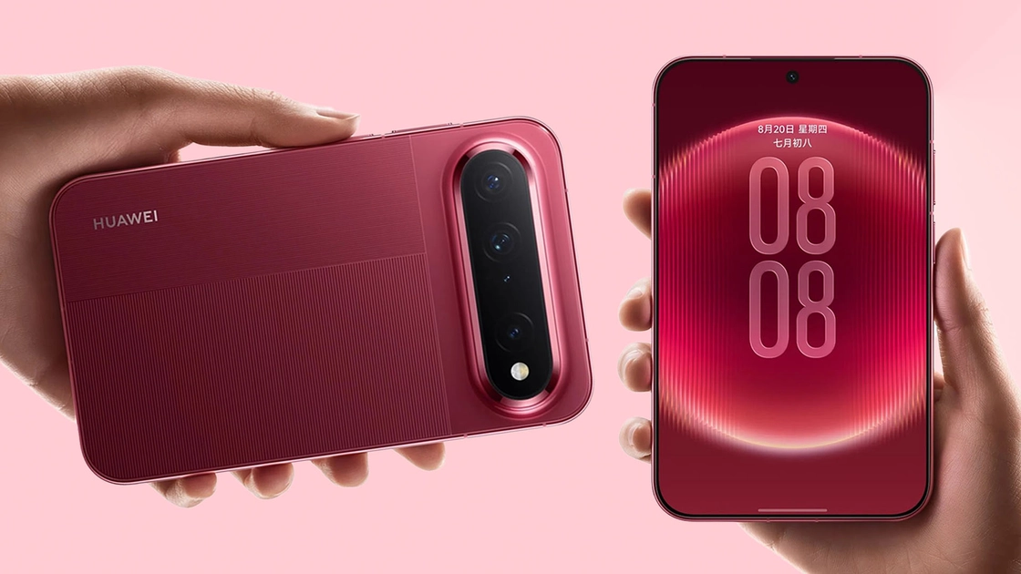 Широкоформатний смартфон Huawei Pura X View у червоному кольорі
