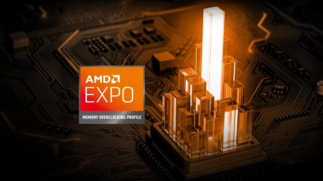 Логотип технології AMD EXPO для розгону DDR5