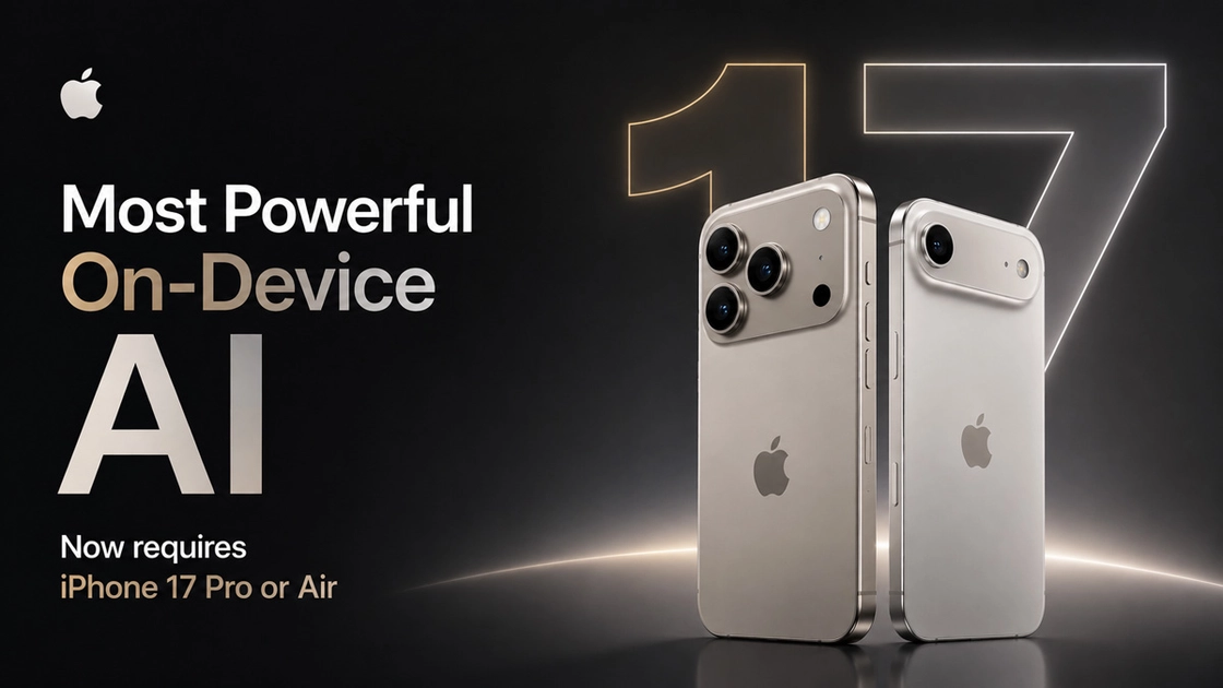 Логотип Apple Intelligence на чорному фоні