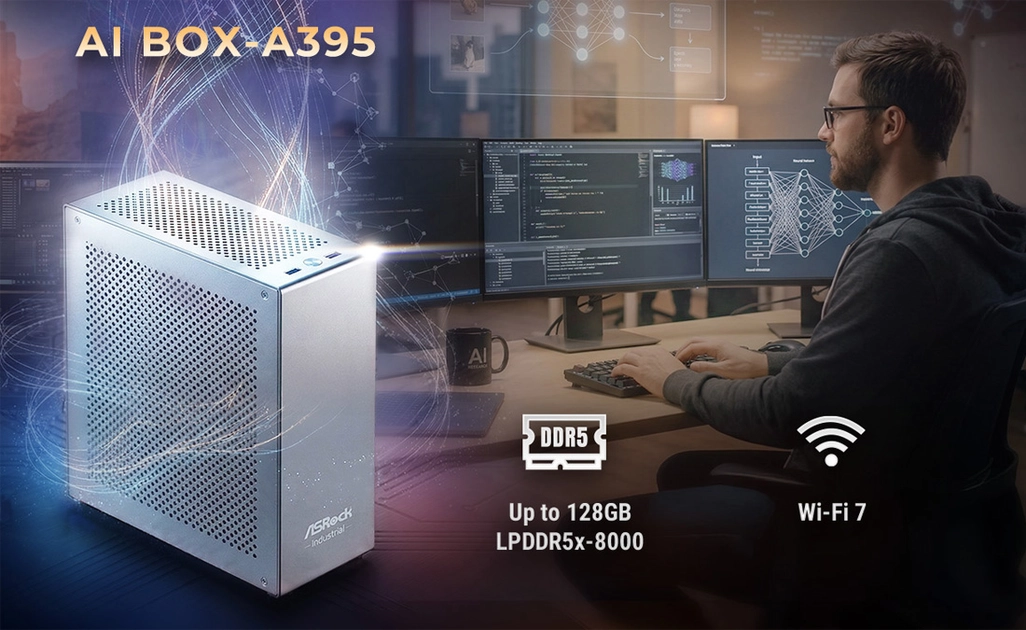 Міні-ПК ASRock AI BOX-A395 з ручкою