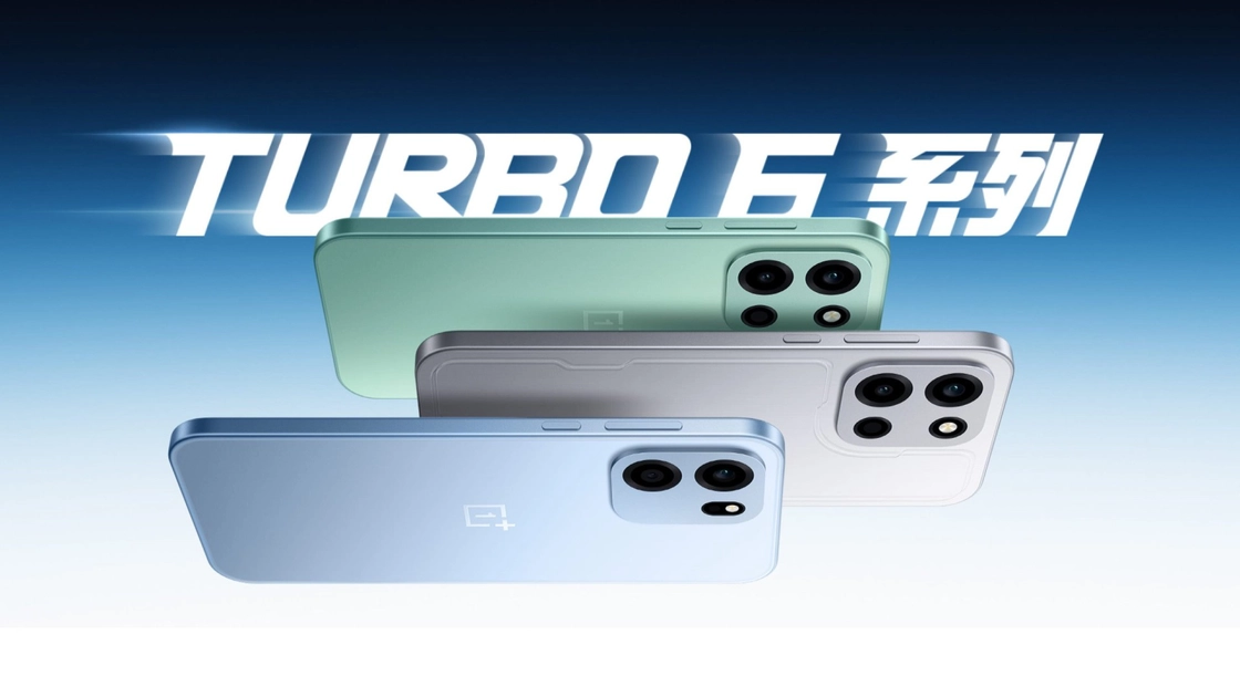 Смартфон OnePlus Turbo 6X Pro на фоні логотипа серії
