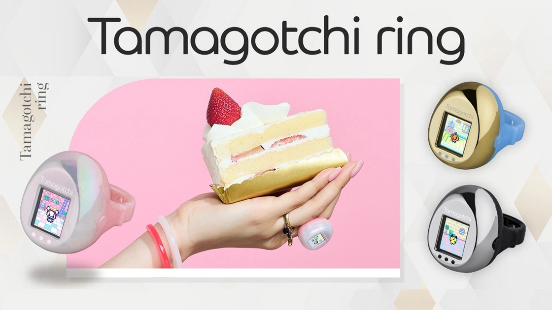 Кільце Tamagotchi Ring на пальці