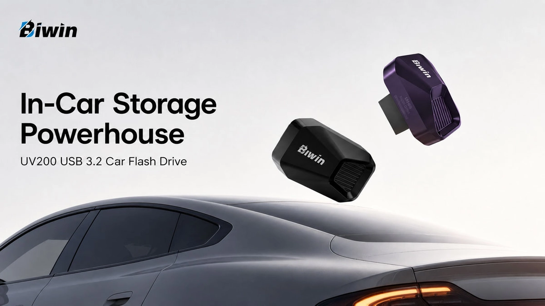 Автомобільний USB-накопичувач Biwin UV200 у темному корпусі