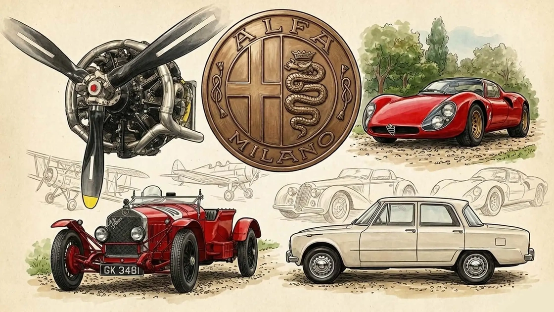 Еволюція логотипа Alfa Romeo з роками