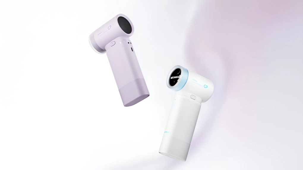 Le CP Modular Fan Plus embarque deux accumulateurs pour une capacité totale de 10 000 mAh. Illustration : Cuktech