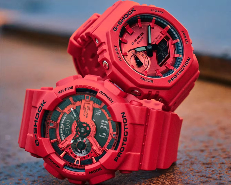 Casio выпустила четыре ярко-красные модели G-Shock в США