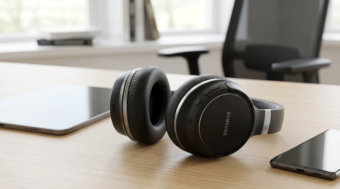 Samsung's Galaxy H1 over-ear headphones surfaced in Galaxy Wearable app code — the first full-size Samsung headphone since 2015.