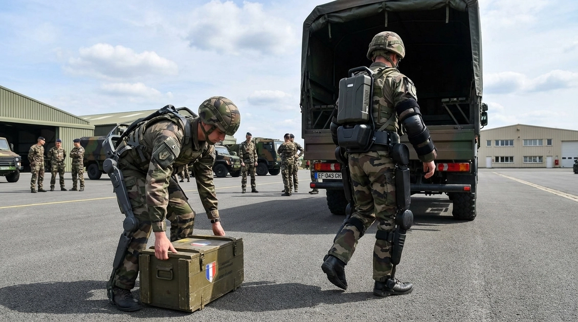 Innovation militaire : les soldats français expérimentent des exosquelettes à Bourges