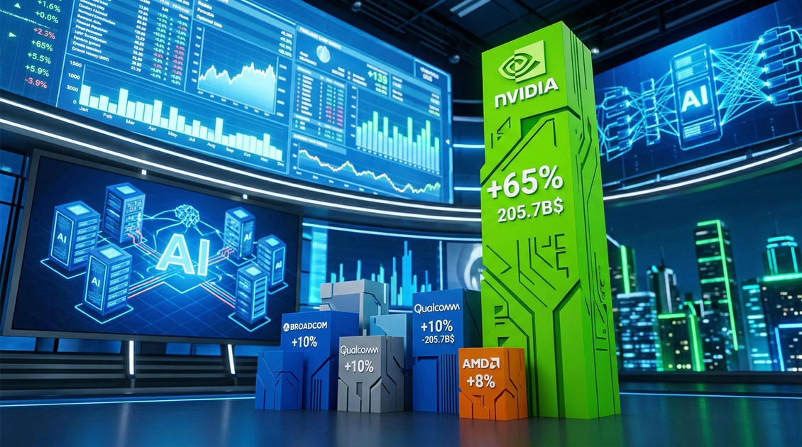 Діаграма доходів найбільших виробників чипів