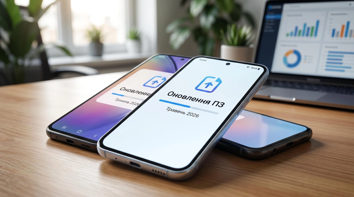 Смартфон Samsung Galaxy A54 на робочому столі