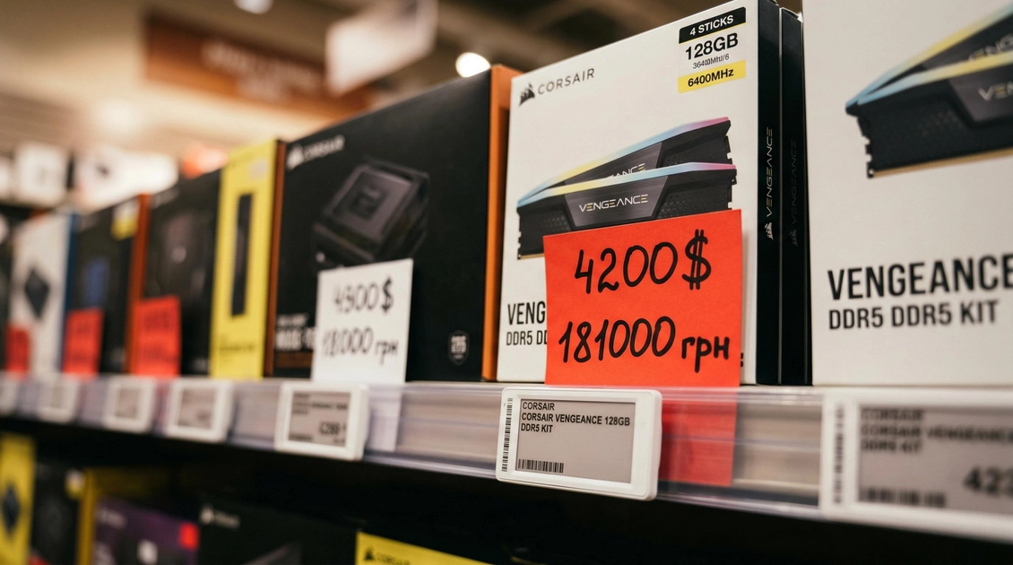 Цінники на пам'ять у магазині Micro Center