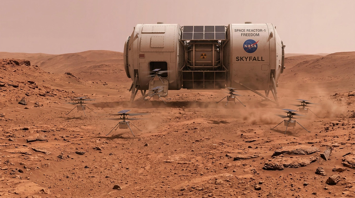 Концепт ядерного корабля NASA Skyfall