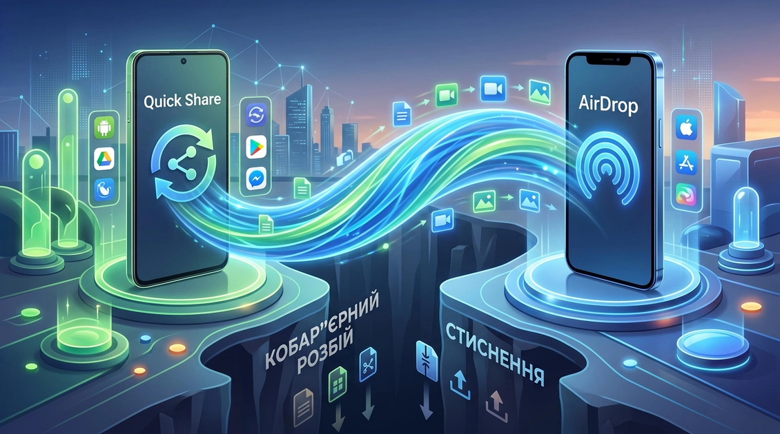 Інтерфейс Quick Share на екрані смартфона