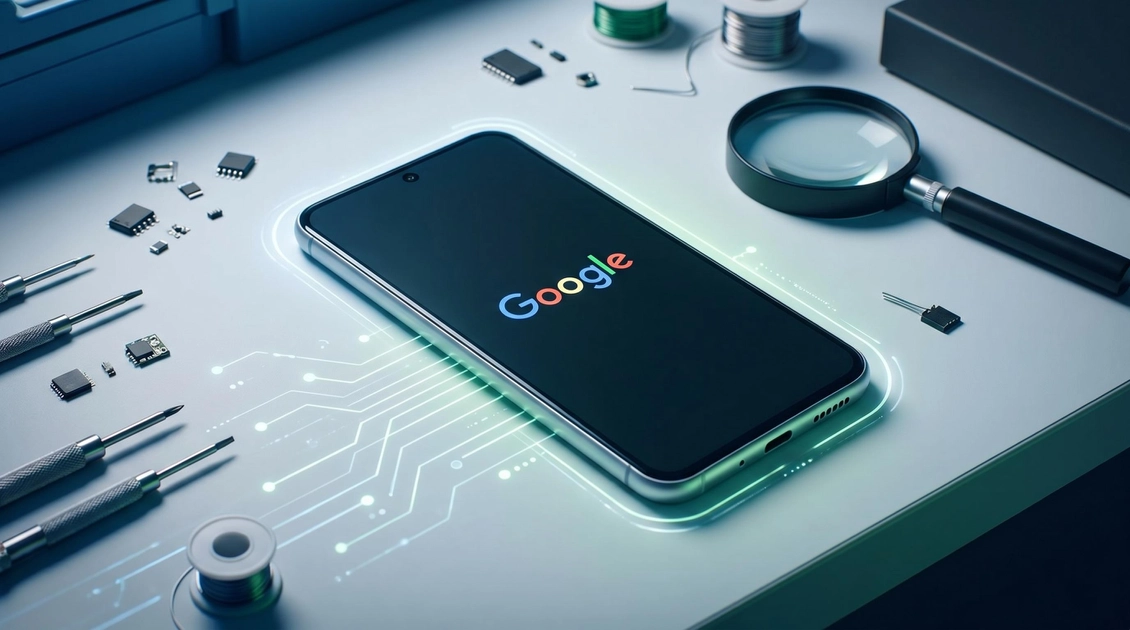 Смартфон Google Pixel з екраном завантаження