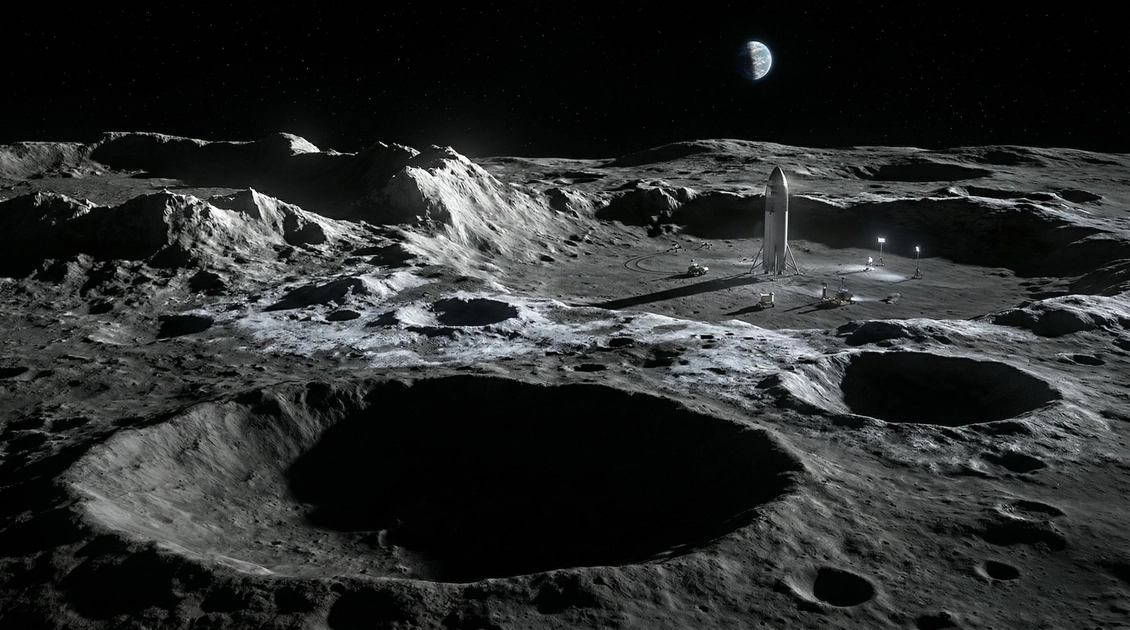 Карта дев'яти потенційних місць посадки на Місяці