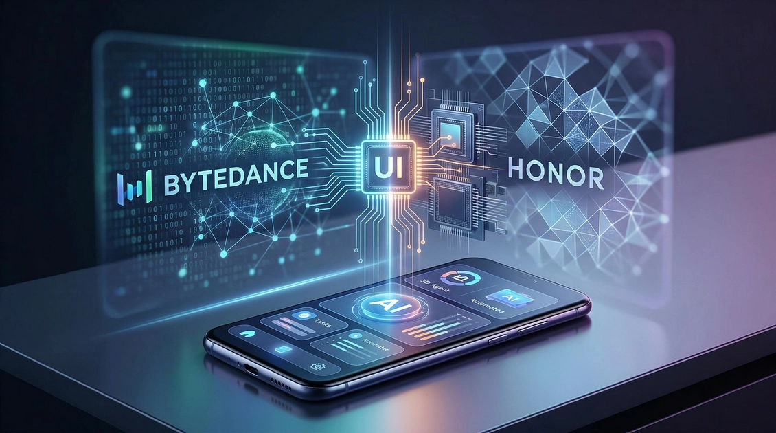 Логотип бренду Honor на скляній поверхні