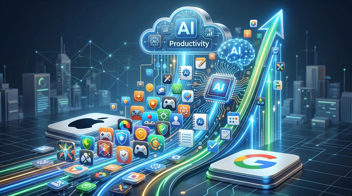 Смартфон з іконками додатків