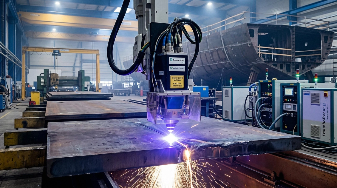 Промислова лазерна установка в дії