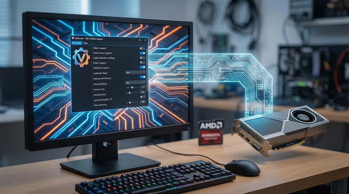 Інтерфейс налаштувань OptiScaler з вибором FSR 4