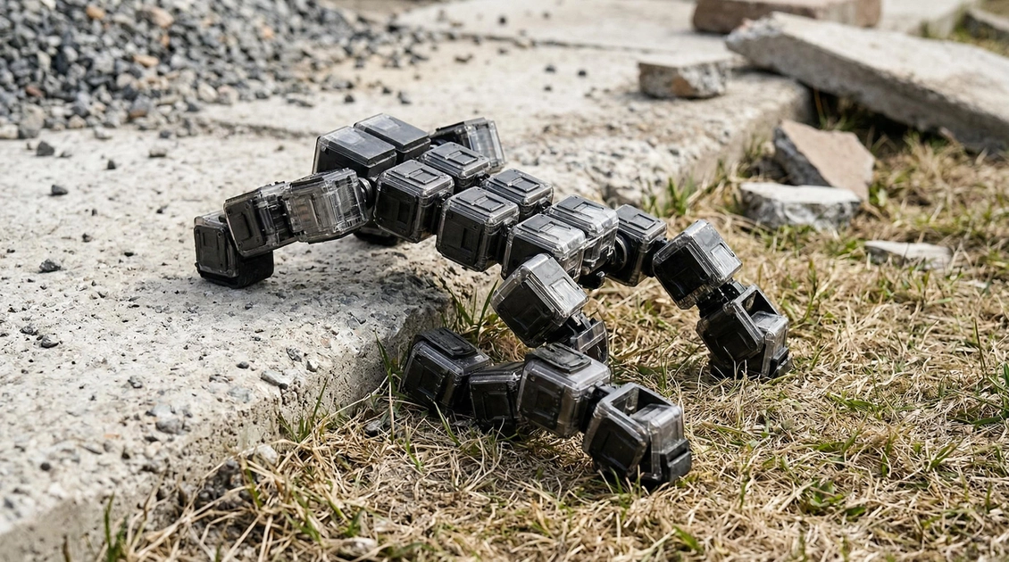 Тестування модульного робота на траві