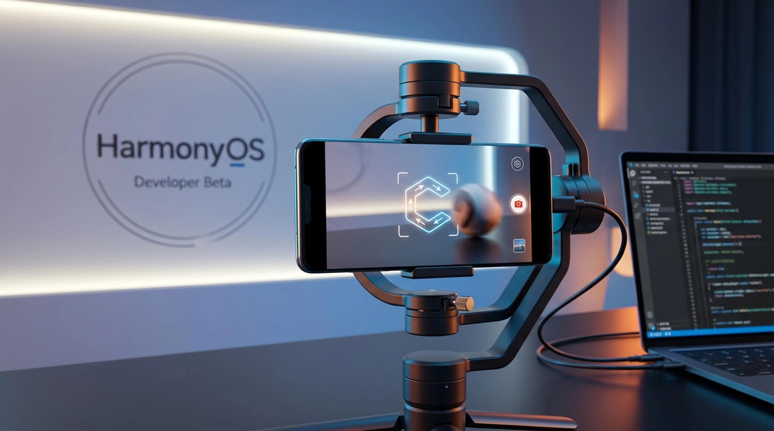 Смартфон з логотипом HarmonyOS