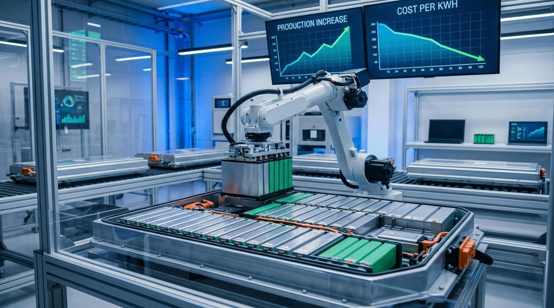 Графік падіння вартості акумуляторів