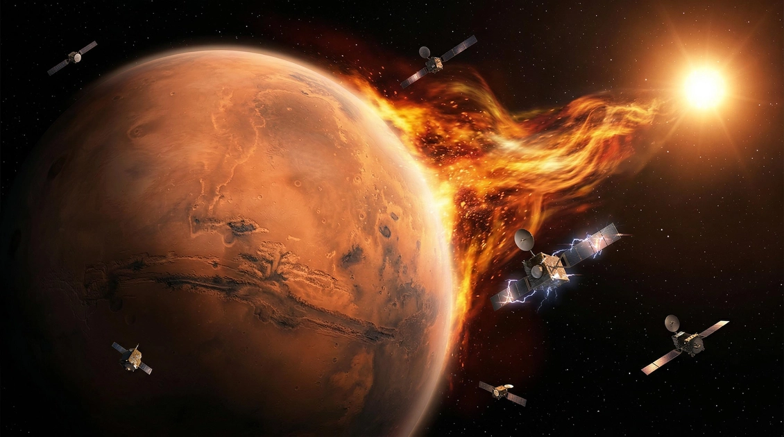 Сонячна активність поблизу Марса