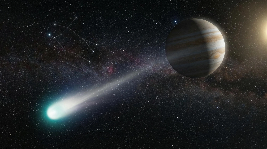 Міжзоряна комета 3I/Atlas у космічному просторі