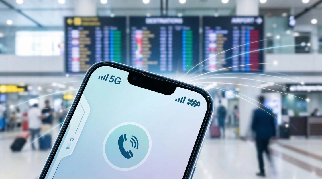 Смартфон з активним підключенням до мережі 5G у роумінгу