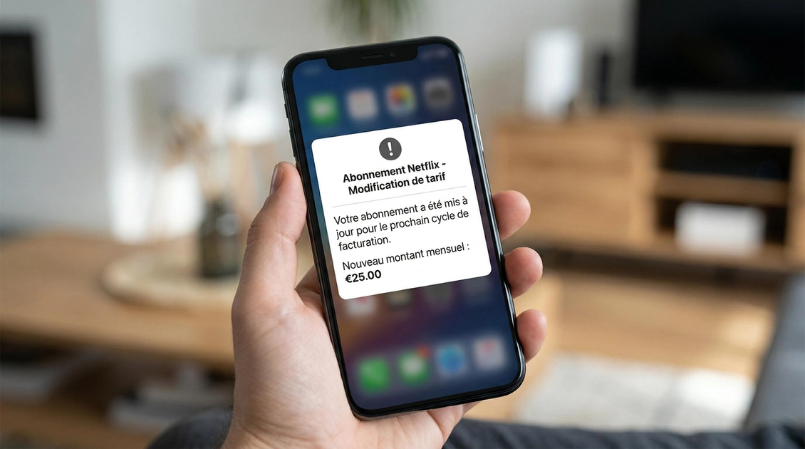 Interface Netflix affichée sur un écran de télévision