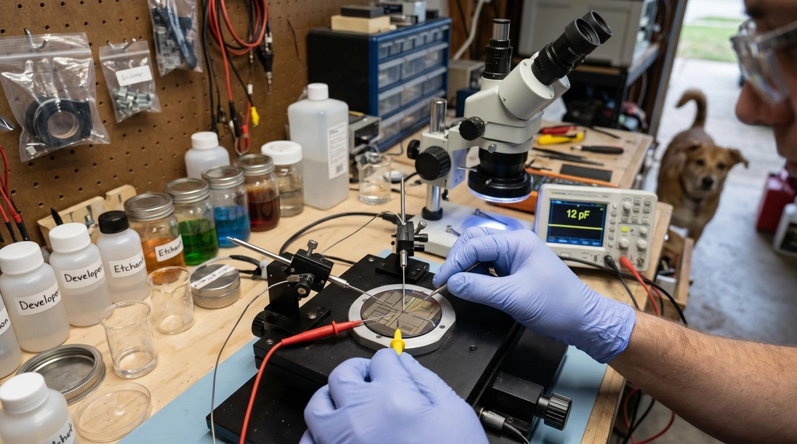 Процес тестування саморобного чипа пам'яті