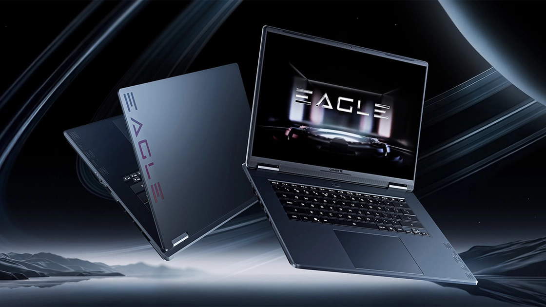 Ігровий ноутбук Gigabyte Eagle GL6J з відкритим екраном