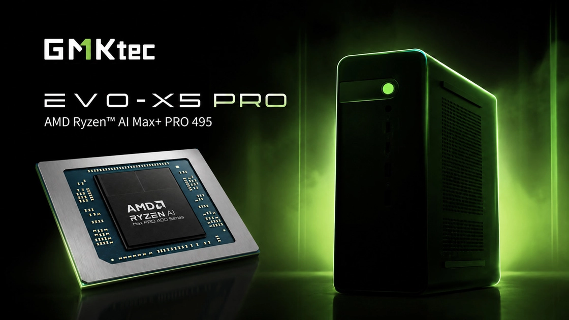 GMKtec EVO-X5 Pro : le premier mini-PC sous Ryzen AI Max+ PRO 495 annoncé pour l'IFA 2026