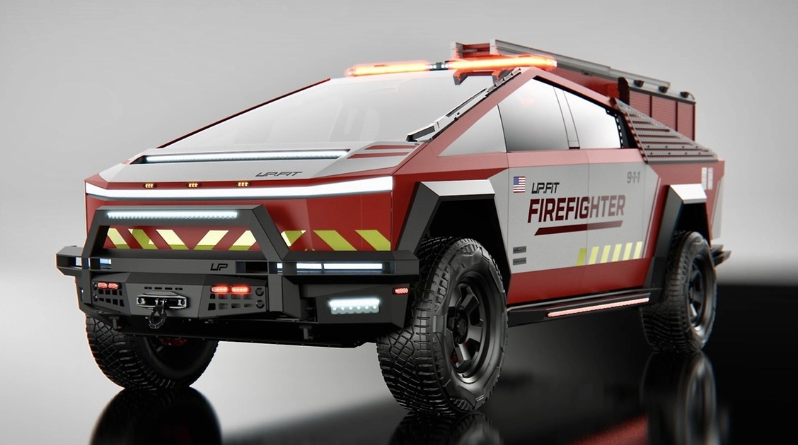 Cyber Firefighter: Firefighter version of Tesla Cybertruck