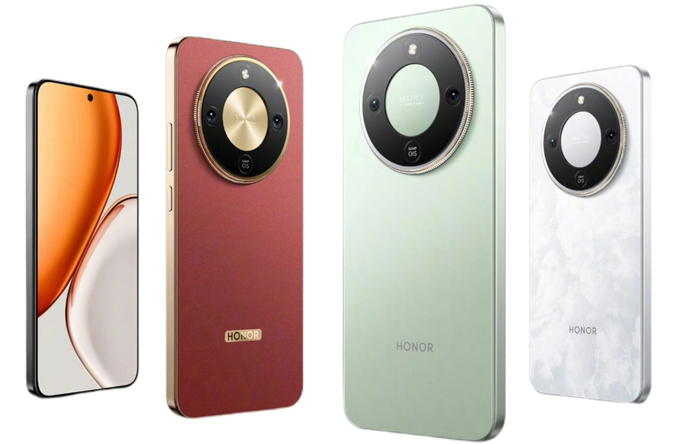 Live images leaked by Experience More show the Honor X80 Pro Max's ultra-thin bezels and two-tone vegan leather back.