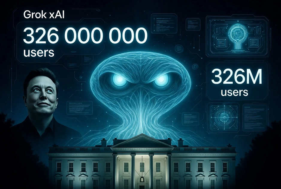 Інтерфейс чат-бота Grok на екрані