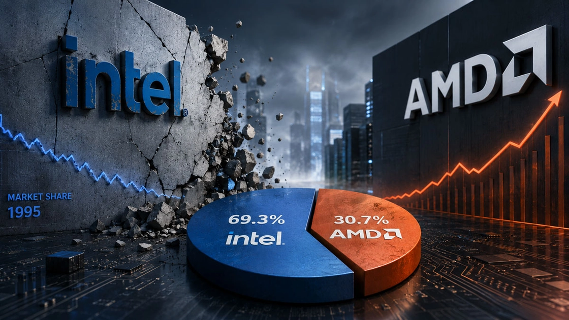 Процесор Intel на фоні материнської плати