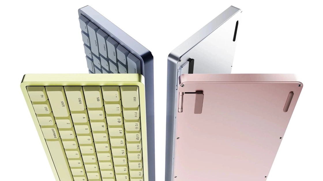 Lofree Flow 2 for Mac in four MacBook Neo-inspired colors: Nebula, Petal, Volt, and Silver.