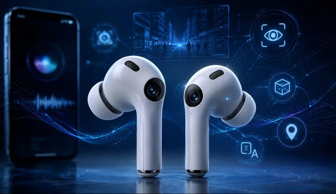 Apple's AirPods Ultra could use side-facing cameras to power Visual Intelligence via Siri.